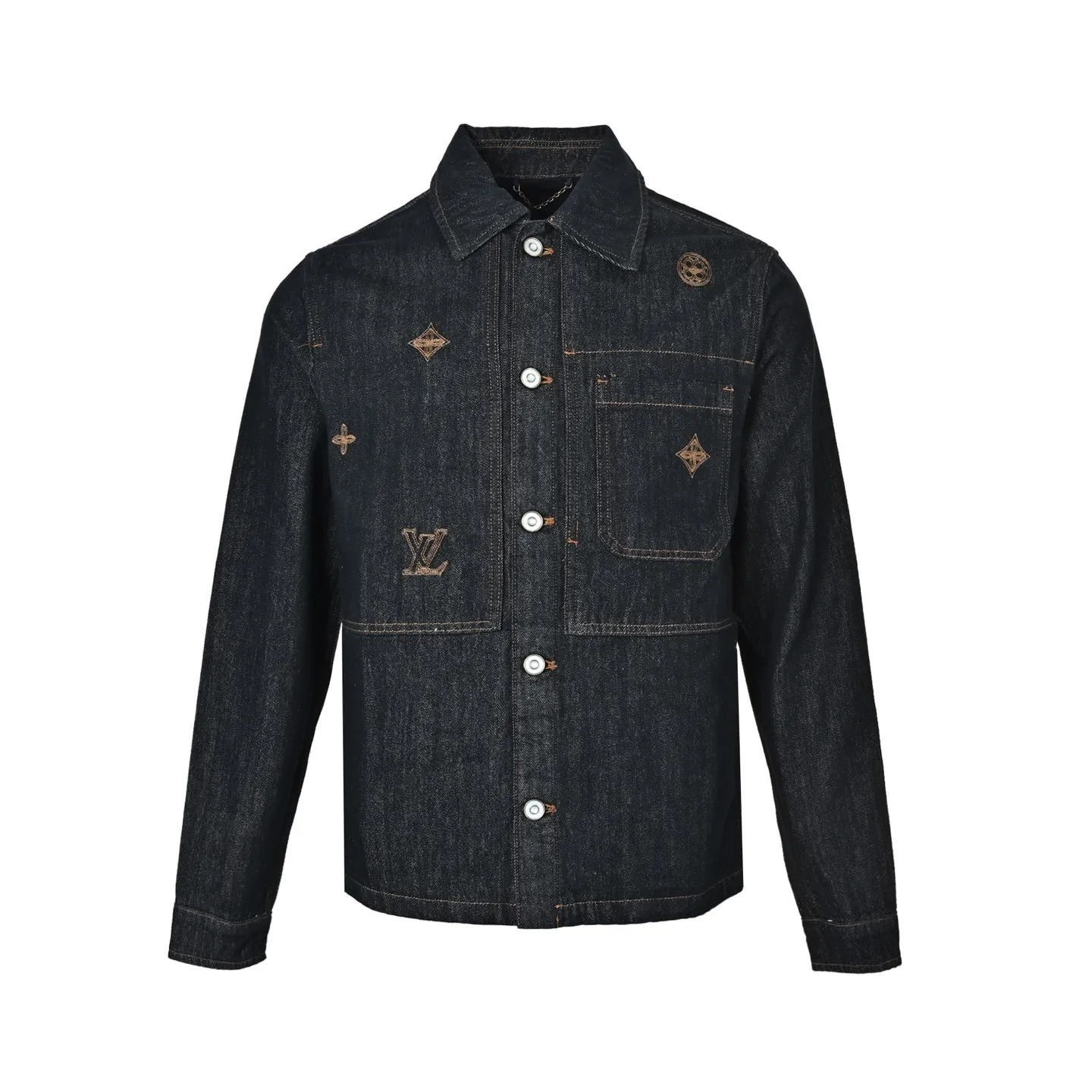 Louis Vuitton/Louis Vuitton embroidered logo denim jacket